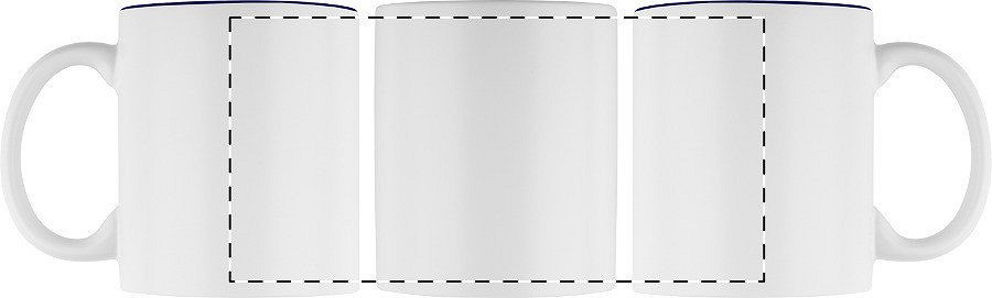 Rotary screen printing opposite of the handle