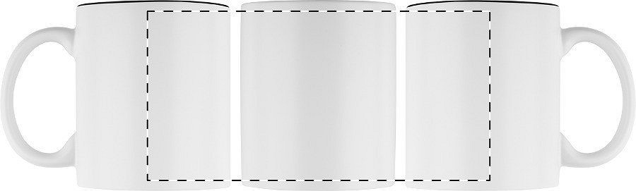 Rotary screen printing opposite of the handle