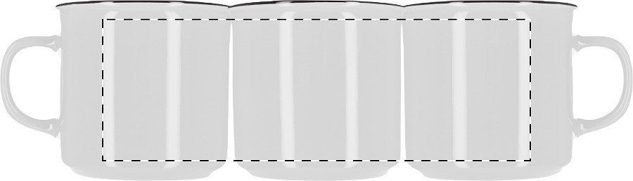 Rotary screen printing opposite of the handle