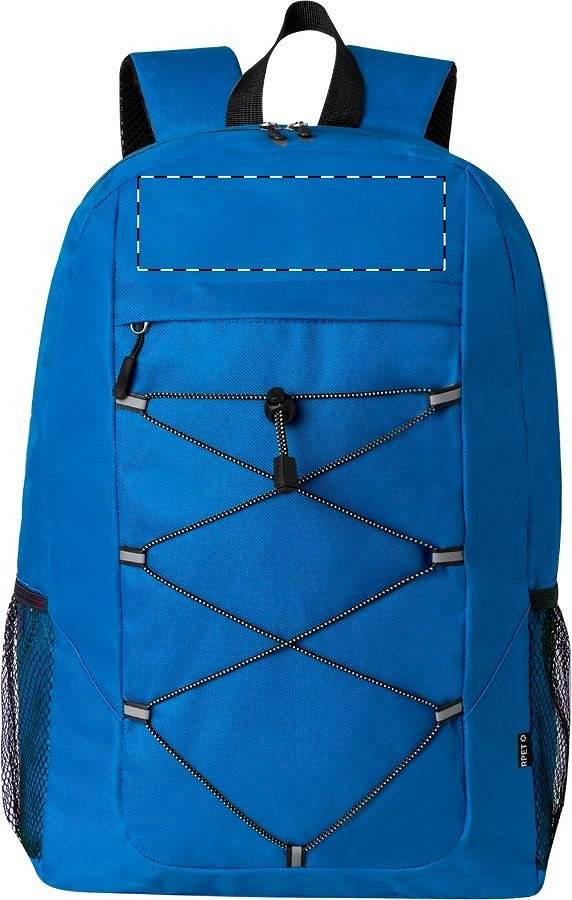 Front side - above zip