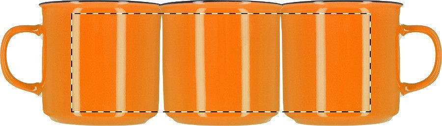 Rotary screen printing opposite of the handle