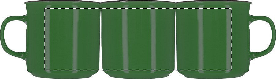 Rotary screen printing opposite of the handle