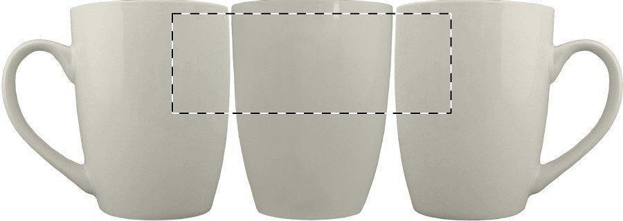 Rotary screen printing opposite of the handle