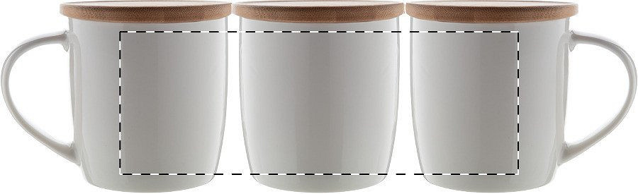 Rotary screen printing opposite of the handle