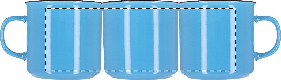 Rotary screen printing opposite of the handle