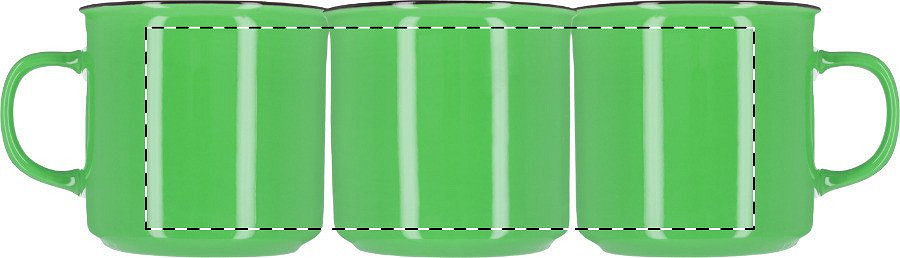 Rotary screen printing opposite of the handle