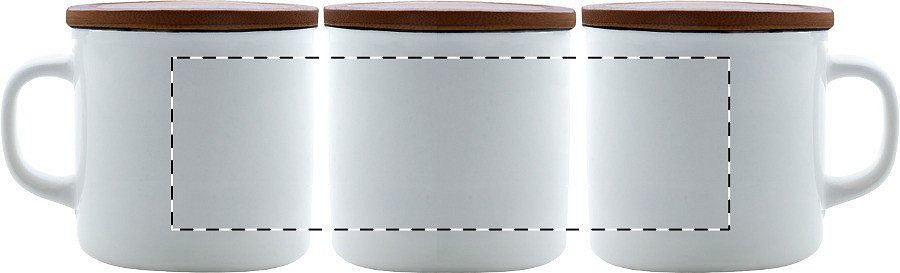 Rotary screen printing opposite of the handle