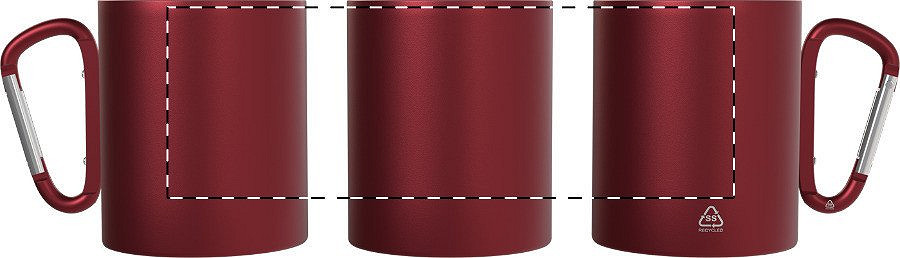 Rotary screen printing opposite of the handle