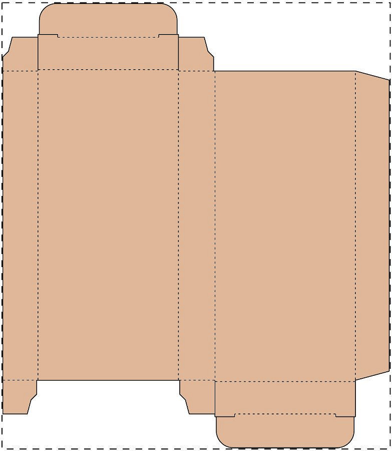 Custom kraft paperboard box