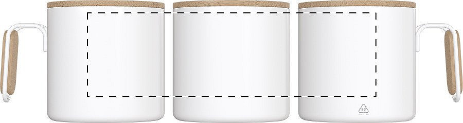 Rotary screen printing opposite of the handle