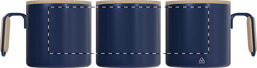 Rotary screen printing opposite of the handle