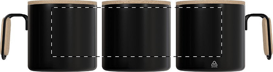 Rotary screen printing opposite of the handle