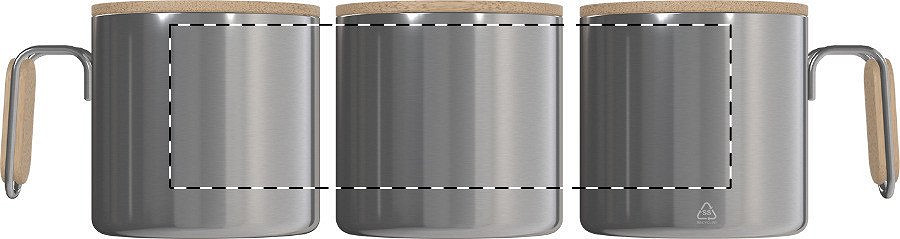 Rotary screen printing opposite of the handle