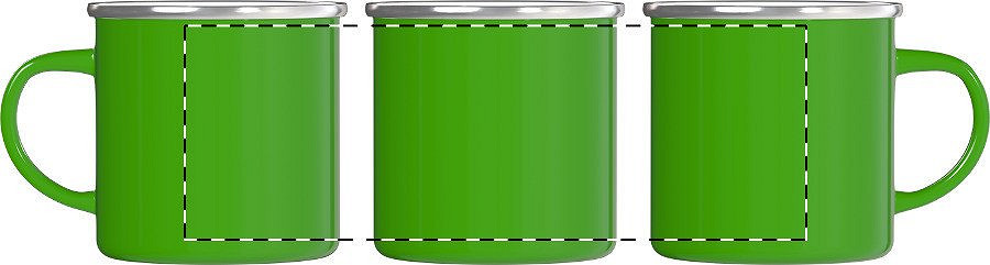 Rotary screen printing opposite of the handle