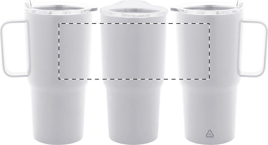 Rotary screen printing opposite of the handle