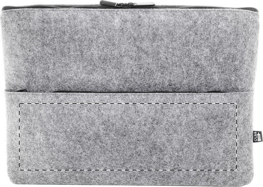 Front side - below zip