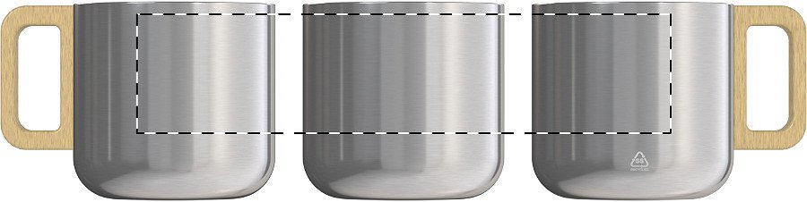 Rotary screen printing opposite of the handle