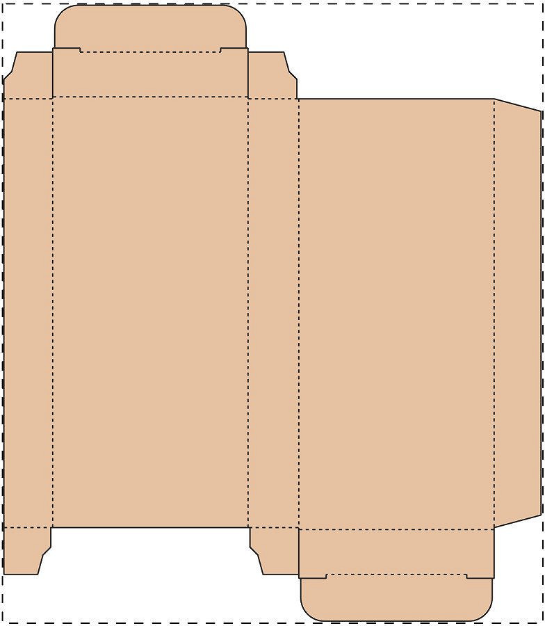 Custom kraft paperboard box