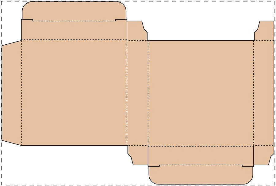 Custom kraft paperboard box