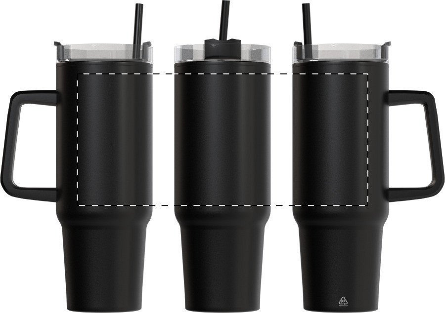 Rotary screen printing opposite of the handle