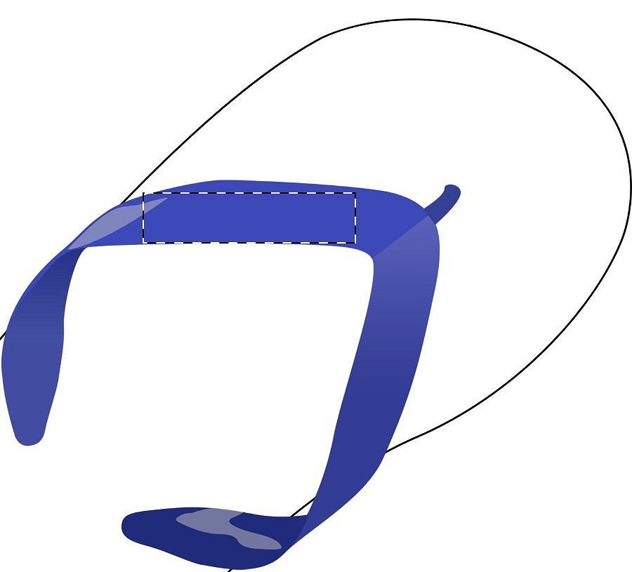 Left slipper - left strap