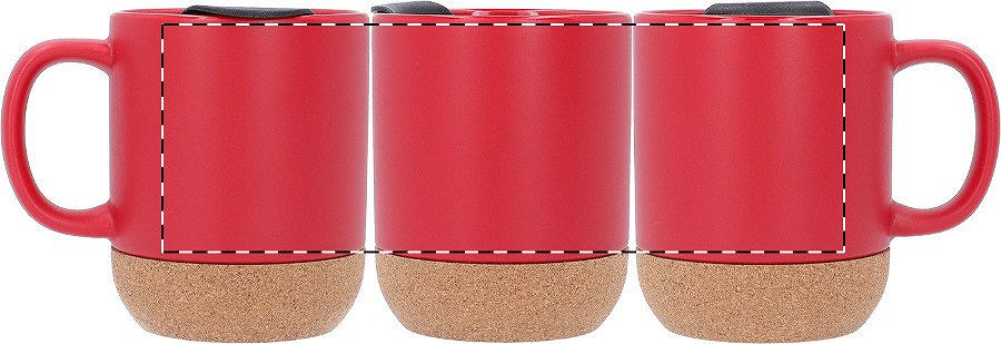 Rotary screen printing opposite of the handle