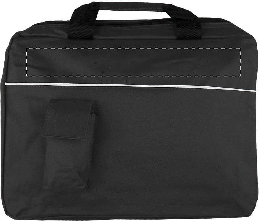 Front side - above zip