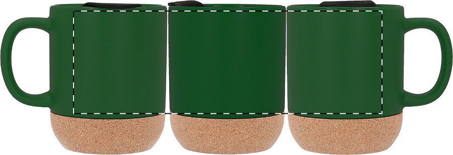 Rotary screen printing opposite of the handle