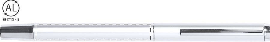 Roller pen barrel - in line with clip