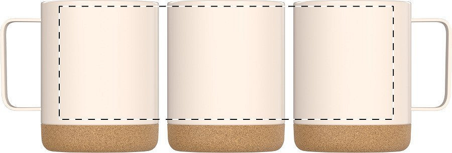 Rotary screen printing opposite of the handle