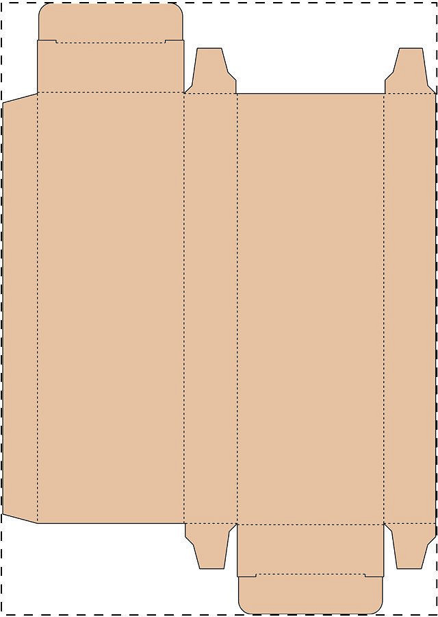 Custom kraft paperboard box