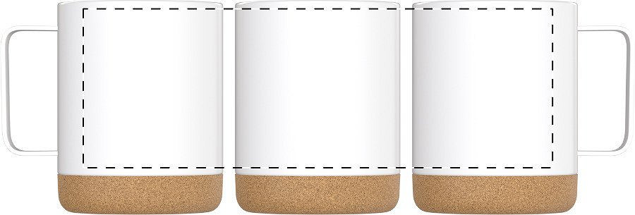 Rotary screen printing opposite of the handle