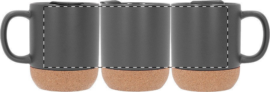 Rotary screen printing opposite of the handle