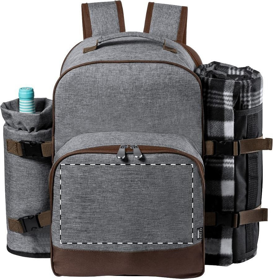 Front side - below zip