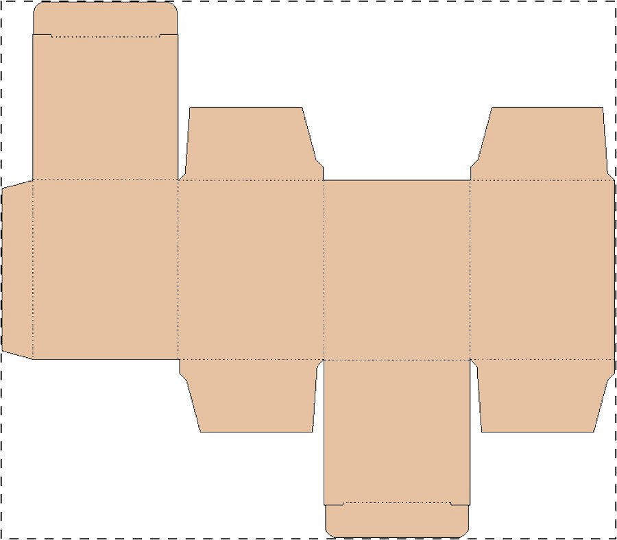 Custom kraft paperboard box