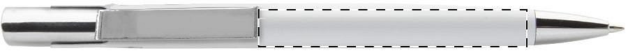 Ballpoint pen barrel - in line with clip
