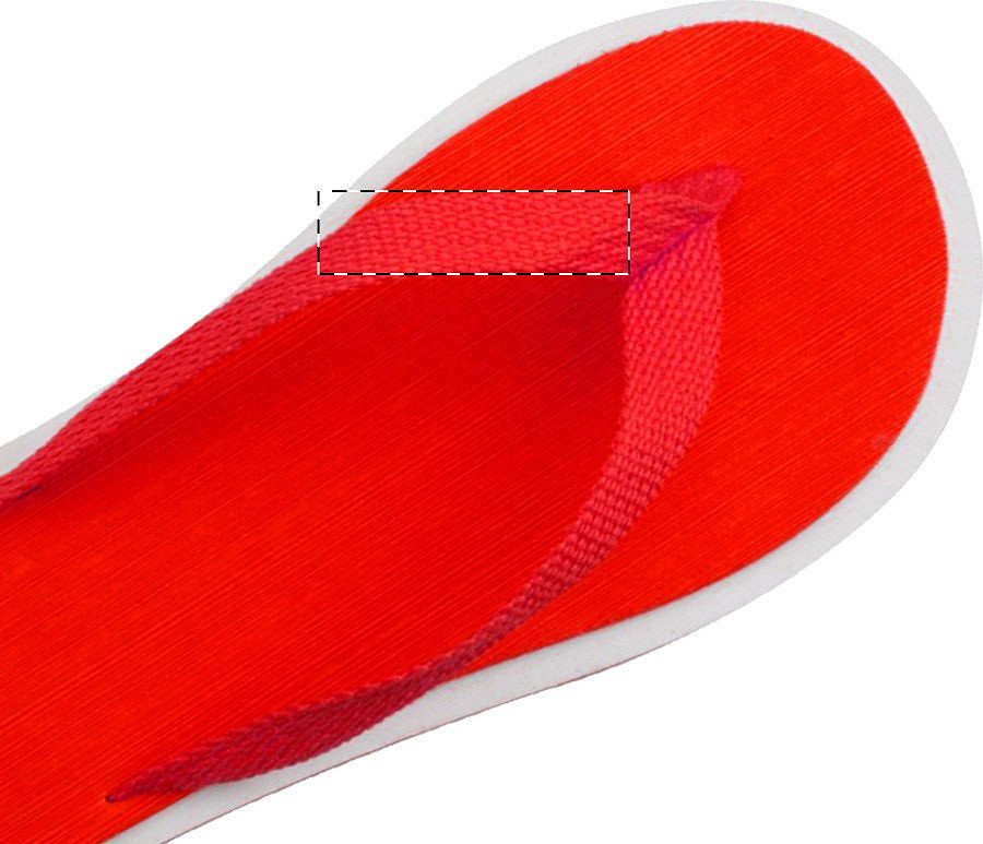 Right slipper - left strap