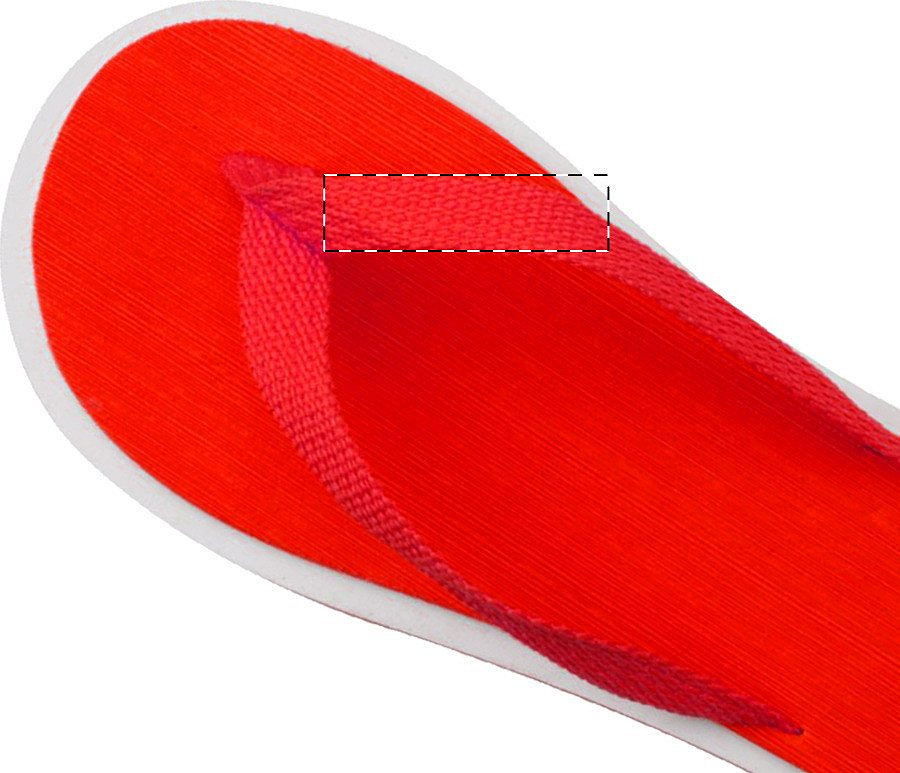 Left slipper - right strap