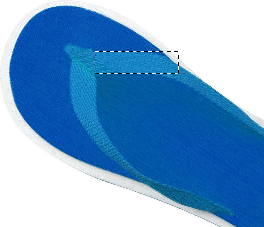 Left slipper - right strap