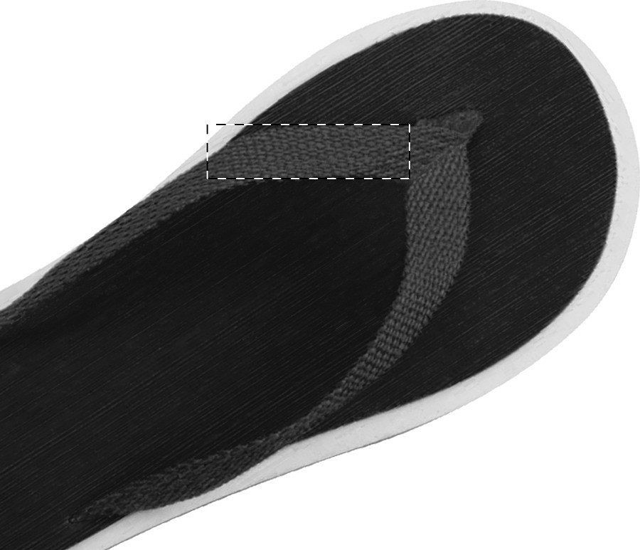 Right slipper - left strap