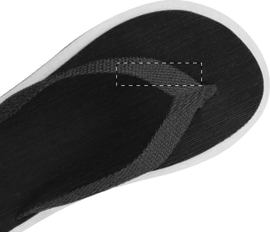 Left slipper - left strap