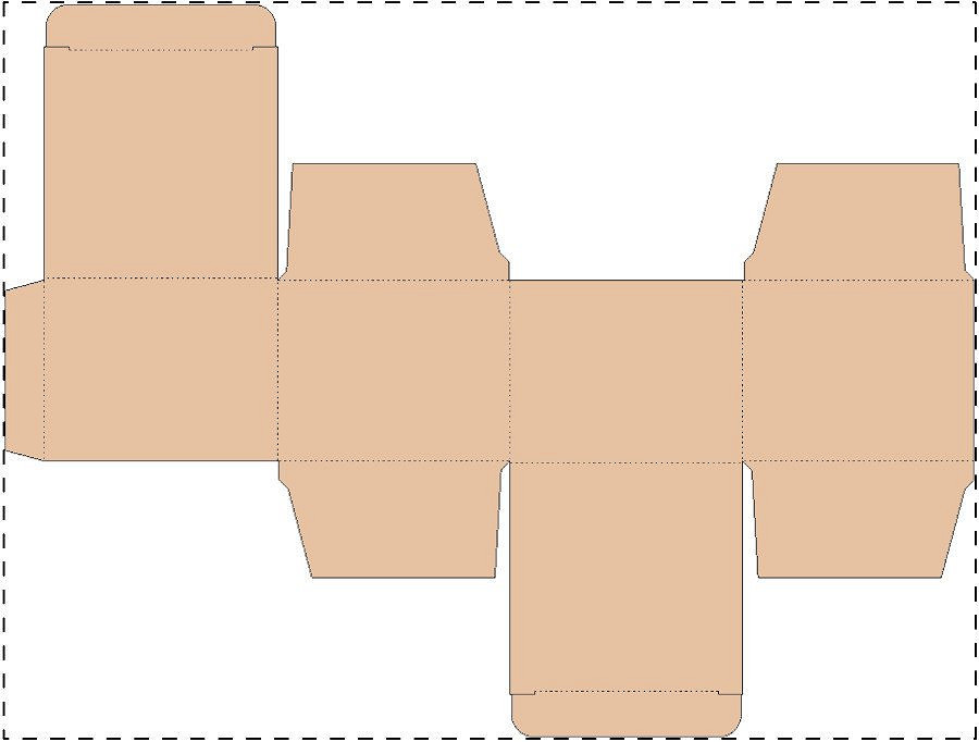 Custom kraft paperboard box