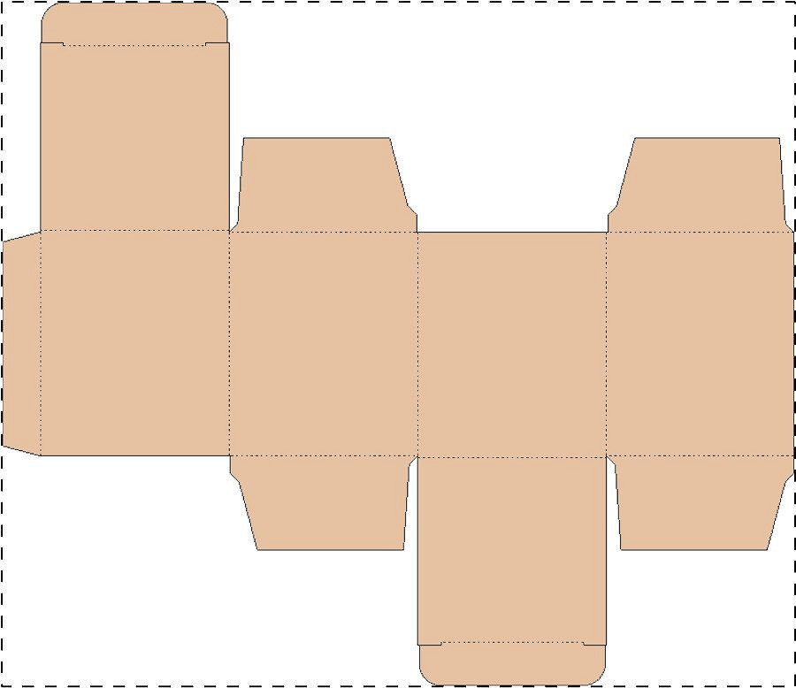 Custom kraft paperboard box