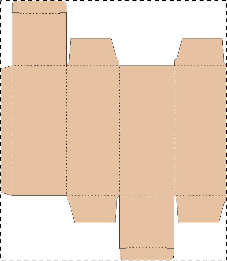 Custom kraft paperboard box