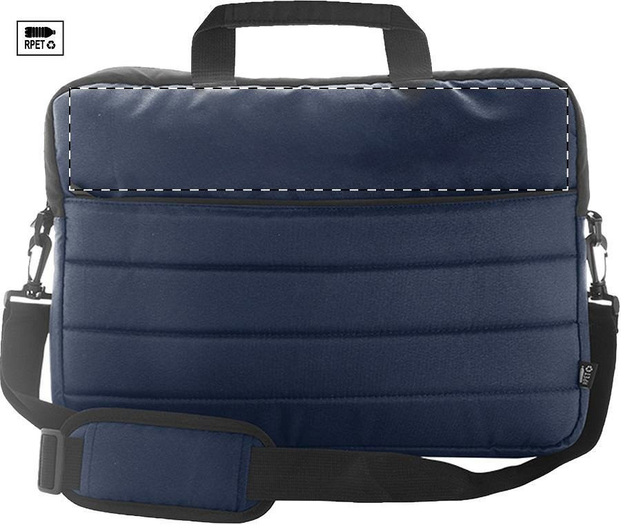 Front side - above zip