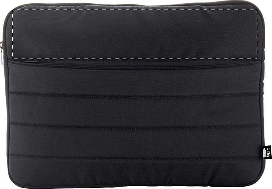 Front side - above zip