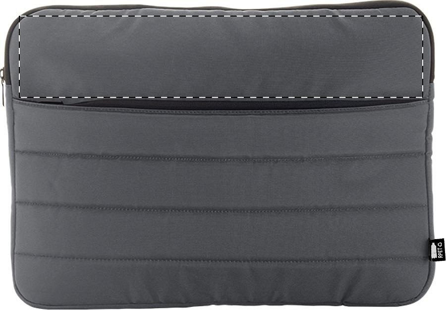 Front side - above zip