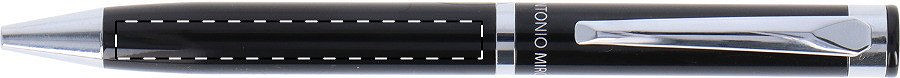 Ballpoint pen barrel - in line with clip