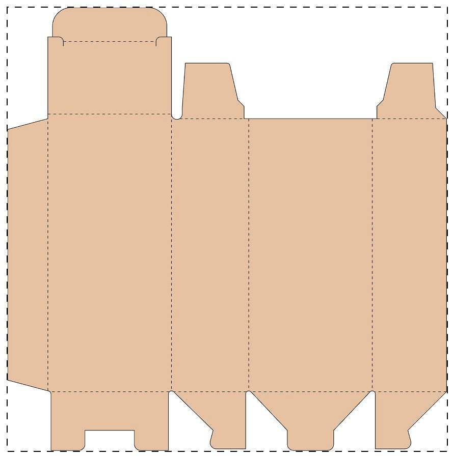 Custom kraft paperboard box