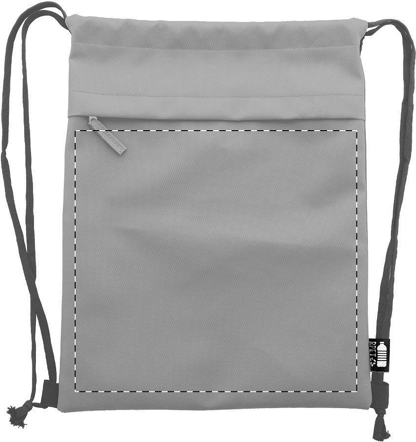 Front side - below zip